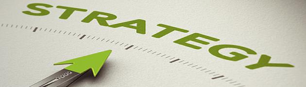 Stock image of the word strategy