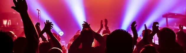 Stock image of crowd at concert