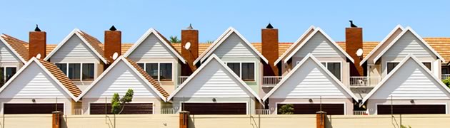 Stock image of row houses